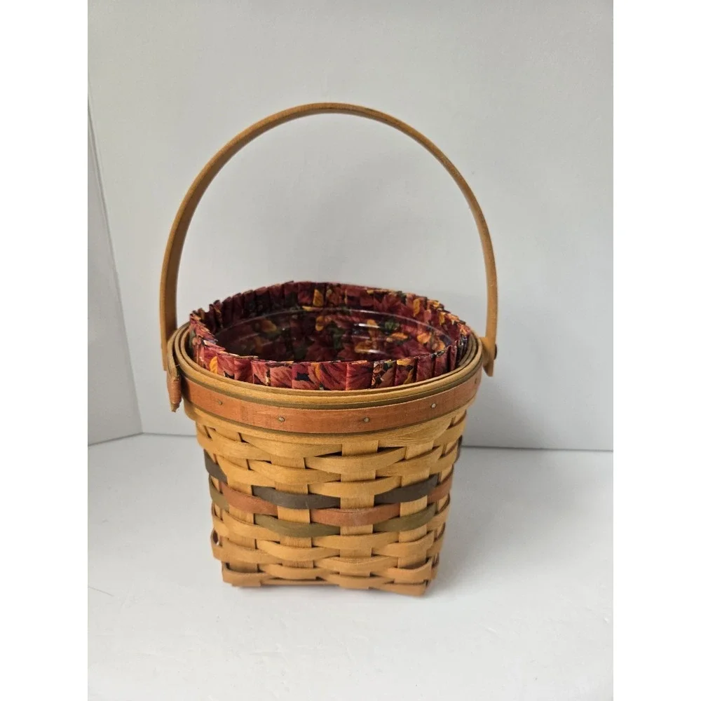 Longaberger Basket 1996 Measuring Basket fall Autumn‎ liner leaves
